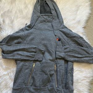 Aviator Nation Gray Hoodie with Embroidered Logo